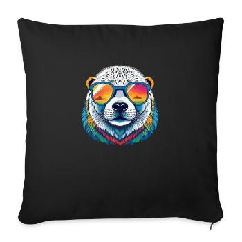Phoque - Housse de coussin décorative 45 x 45 cm - noir - Devant