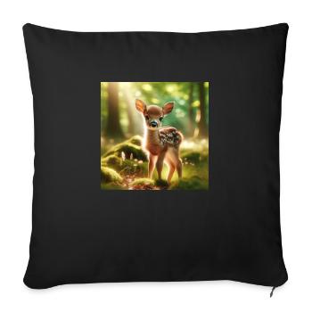 Fawn - Sofa pillowcase 17,3'' x 17,3'' (45 x 45 cm) - black - Front