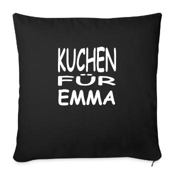 Kuchen - Sofakissenbezug 45 x 45 cm - Schwarz - Vorne