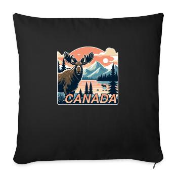 Canada 13 - Sofa pillowcase 17,3'' x 17,3'' (45 x 45 cm) - black - Front