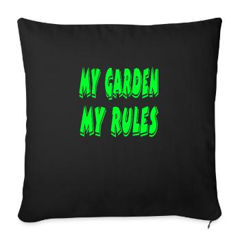 Garten - Sofakissenbezug 45 x 45 cm - Schwarz - Vorne