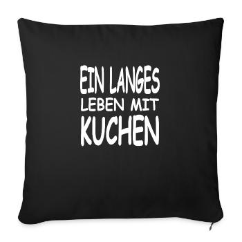 Kuchen - Sofakissenbezug 45 x 45 cm - Schwarz - Vorne