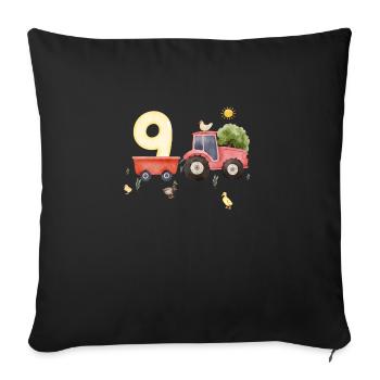 9th Anniversary Farm Agriculture - Sofa pillowcase 17,3'' x 17,3'' (45 x 45 cm) - black - Front