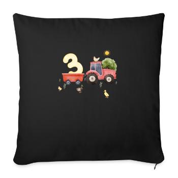 3rd Anniversary Farm Agriculture - Sofa pillowcase 17,3'' x 17,3'' (45 x 45 cm) - black - Front