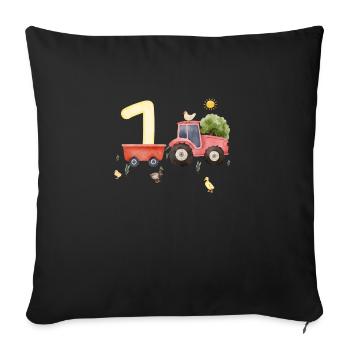 1st Anniversary Farm Agriculture - Sofa pillowcase 17,3'' x 17,3'' (45 x 45 cm) - black - Front