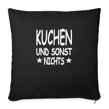 Kuchen - Sofakissenbezug 45 x 45 cm - Schwarz - Vorne