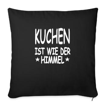 Kuchen - Sofakissenbezug 45 x 45 cm - Schwarz - Vorne
