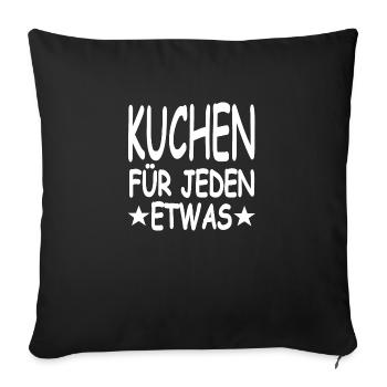 Kuchen - Sofakissenbezug 45 x 45 cm - Schwarz - Vorne