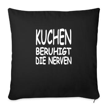 Kuchen - Sofakissenbezug 45 x 45 cm - Schwarz - Vorne