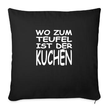 Kuchen - Sofakissenbezug 45 x 45 cm - Schwarz - Vorne