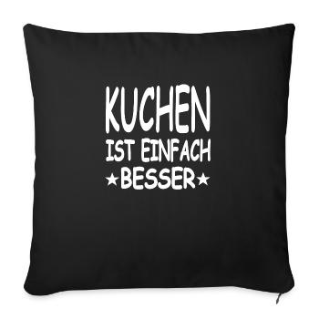 Kuchen - Sofakissenbezug 45 x 45 cm - Schwarz - Vorne