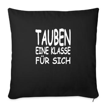 Tauben - Sofakissenbezug 45 x 45 cm - Schwarz - Vorne
