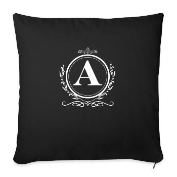 Letter A Decoration - Sofa pillowcase 17,3'' x 17,3'' (45 x 45 cm) - black - Front
