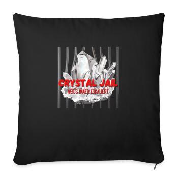 Crystal Jail - Kristalle kaufen - Sofakissenbezug 45 x 45 cm - Schwarz - Vorne