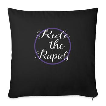 Jokes Adrenaline River Rapids Rafting Community - Sofa pillowcase 17,3'' x 17,3'' (45 x 45 cm) - black - Front