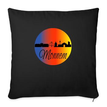 Mannheim Monnem Mannheimat - Housse de coussin décorative 45 x 45 cm - noir - Devant
