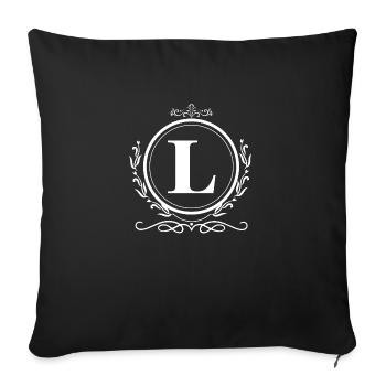 Letter L Decoration - Sofa pillowcase 17,3'' x 17,3'' (45 x 45 cm) - black - Front