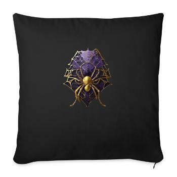 Araignée - Housse de coussin décorative 45 x 45 cm - noir - Devant