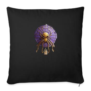 Araignée - Housse de coussin décorative 45 x 45 cm - noir - Devant