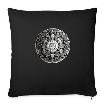 Mandala - Sofa pillowcase 17,3'' x 17,3'' (45 x 45 cm) - black - Front