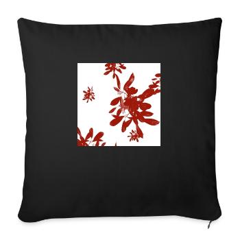 Blätter Design - Sofakissenbezug 45 x 45 cm - Schwarz - Vorne