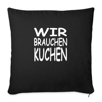 Kuchen - Sofakissenbezug 45 x 45 cm - Schwarz - Vorne