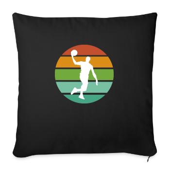 Basketball - Sofakissenbezug 45 x 45 cm - Schwarz - Vorne