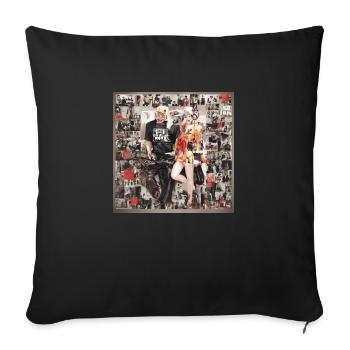 for wonderful loves - Sofa pillowcase 17,3'' x 17,3'' (45 x 45 cm) - black - Front