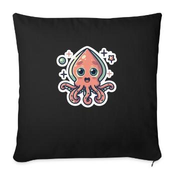 Squid Lover - Sofa pillowcase 17,3'' x 17,3'' (45 x 45 cm) - black - Front