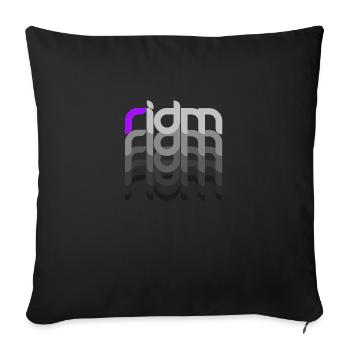 Évanouissement RIDM - Housse de coussin décorative 45 x 45 cm - noir - Devant