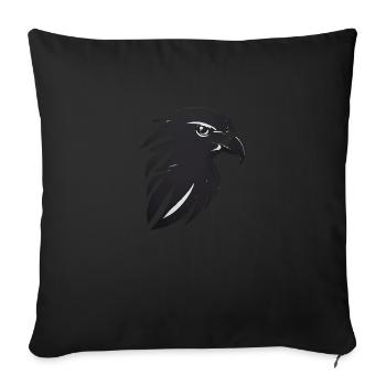 Adler Greifvogel Kopf - Sofakissenbezug 45 x 45 cm - Schwarz - Vorne