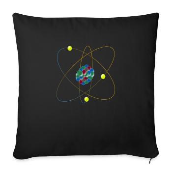 Atom - Sofa pillowcase 17,3'' x 17,3'' (45 x 45 cm) - black - Front