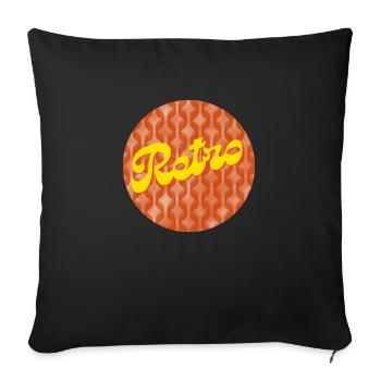 Retro - Sofa pillowcase 17,3'' x 17,3'' (45 x 45 cm) - black - Front
