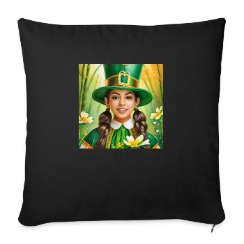 la saint patrick - Housse de coussin décorative 45 x 45 cm - noir - Devant