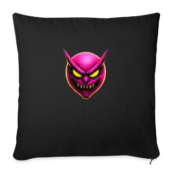 Pink Nasty Smilie - Sofa pillowcase 17,3'' x 17,3'' (45 x 45 cm) - black - Front
