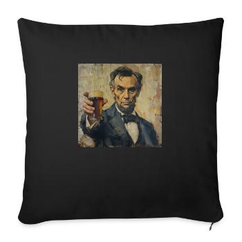 Beer I want you President Bavaria USA Marquee Bräu - Sofa pillowcase 17,3'' x 17,3'' (45 x 45 cm) - black - Front