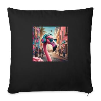 Flaming Musik - Sofakissenbezug 45 x 45 cm - Schwarz - Vorne