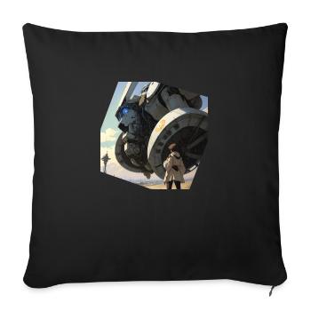 Manga Riesiger Roboter - Sofakissenbezug 45 x 45 cm - Schwarz - Vorne