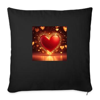 I love you - Housse de coussin décorative 45 x 45 cm - noir - Devant