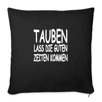 Tauben - Sofakissenbezug 45 x 45 cm - Schwarz - Vorne
