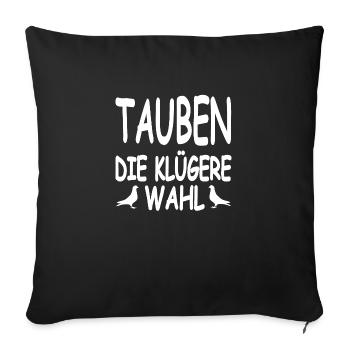 Tauben - Sofakissenbezug 45 x 45 cm - Schwarz - Vorne