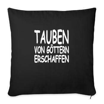 Tauben - Sofakissenbezug 45 x 45 cm - Schwarz - Vorne