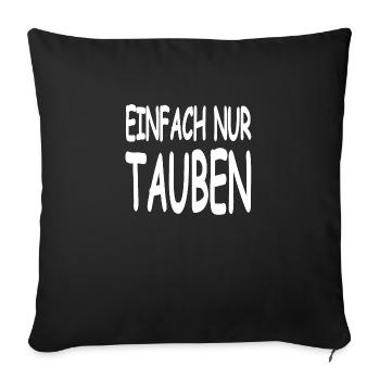 Tauben - Sofakissenbezug 45 x 45 cm - Schwarz - Vorne