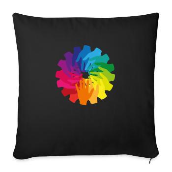 Diversity - Vielfalt ist alles! - Sofakissenbezug 45 x 45 cm - Schwarz - Vorne