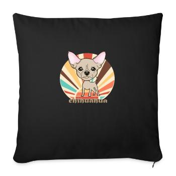 Chihuahua - Sofa pillowcase 17,3'' x 17,3'' (45 x 45 cm) - black - Front