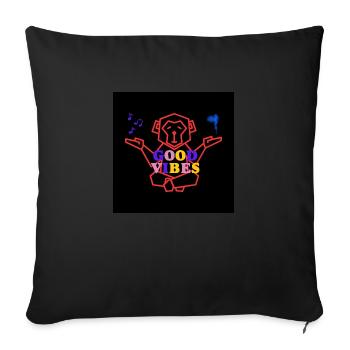 Ondes positives - Housse de coussin décorative 45 x 45 cm - noir - Devant