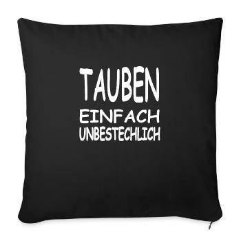 Tauben - Sofakissenbezug 45 x 45 cm - Schwarz - Vorne
