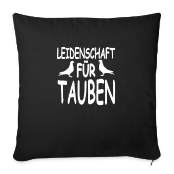 Tauben - Sofakissenbezug 45 x 45 cm - Schwarz - Vorne