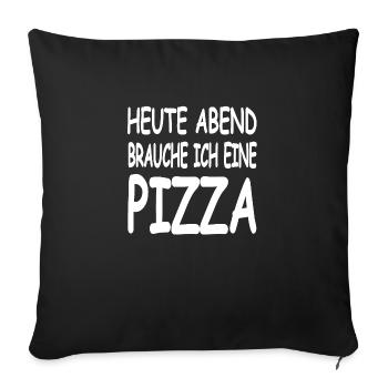 Pizza - Sofakissenbezug 45 x 45 cm - Schwarz - Vorne