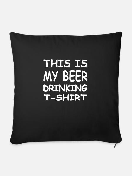 Bier - Sofakissenbezug 45 x 45 cm - Schwarz